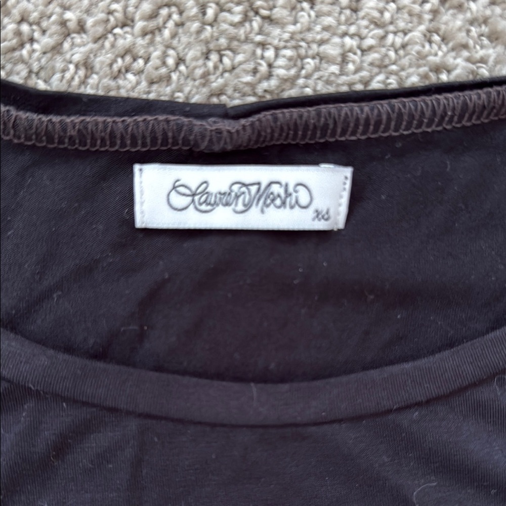 Lauren Moshi Black Led Zeppelin Tour Muscle Tee - Picture 4 of 4